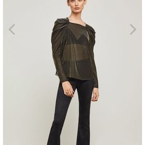 BCBG Max Azeris Sheer Metallic Top